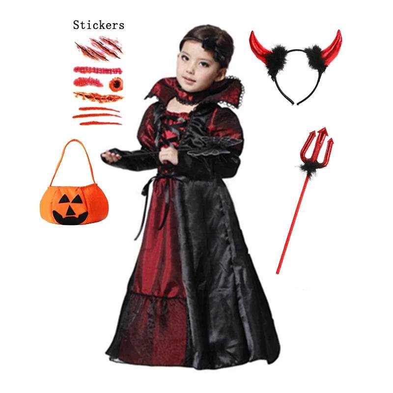 Premium Kids Costume Ghost Bride Gothic Vampire For Kids - ToylandEU