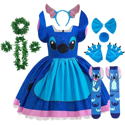 Premium Kids Costume Sets Stitch Disney Themed For Ages 7 13 - ToylandEU