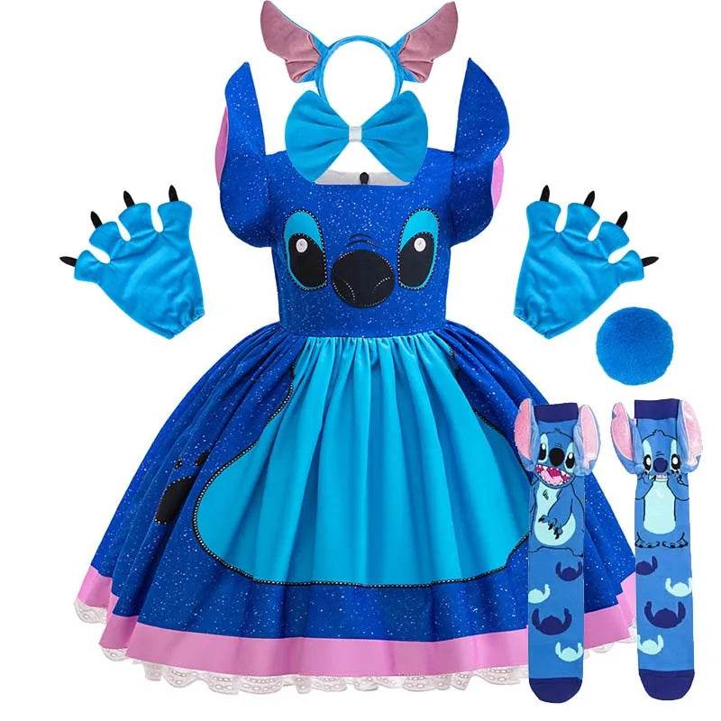 Premium Kids Costume Sets Stitch Disney Themed For Ages 7 13 - ToylandEU