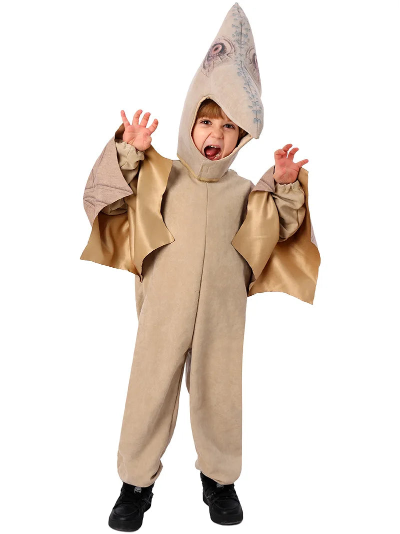 Premium Kids Costume Triceratops Dinosaur Outfit Knit Polyester For Halloween And Dress Up - ToylandEU