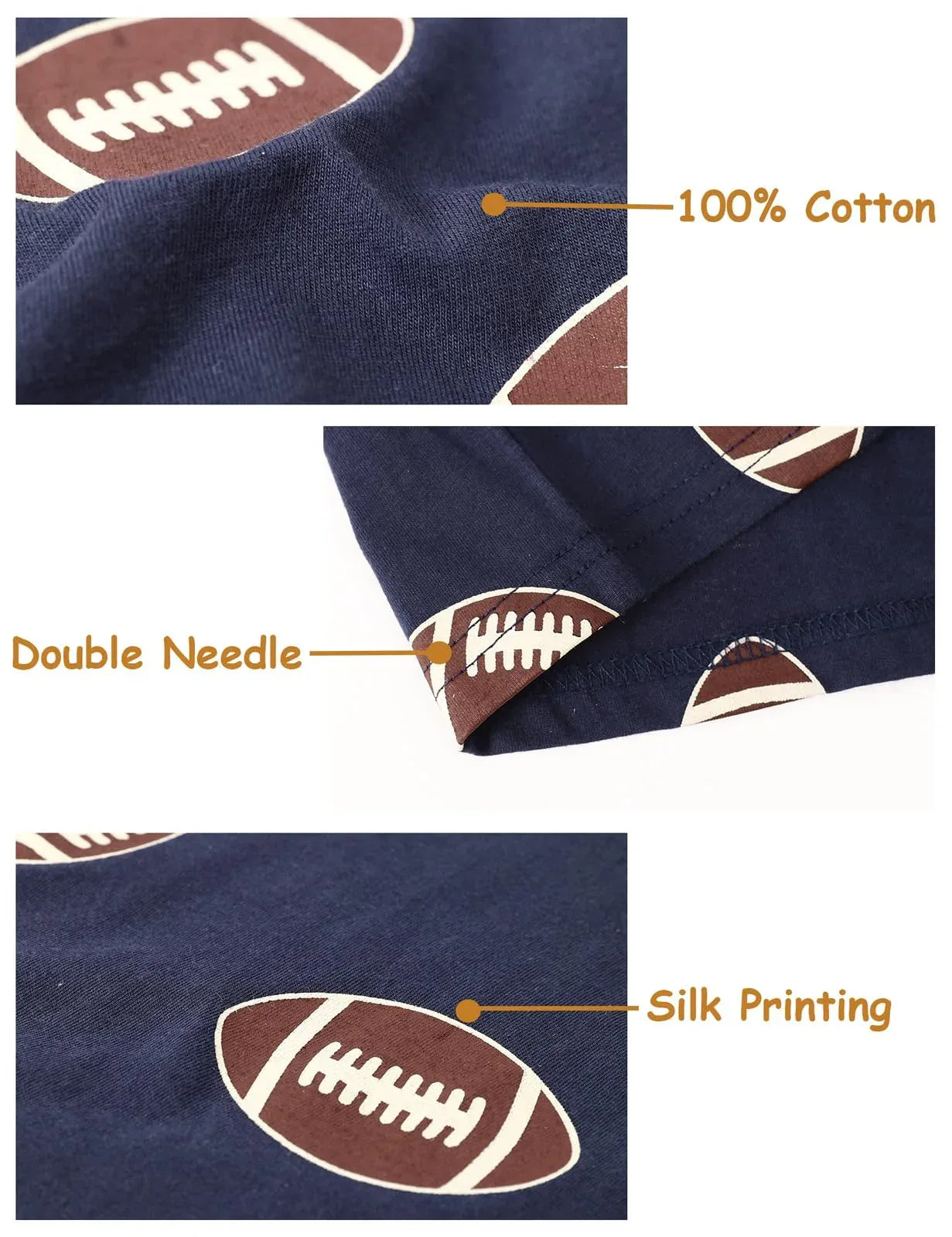 Premium Kids Football Pajama Set With Cotton Spandex For Ages 2 To 14 - ToylandEU