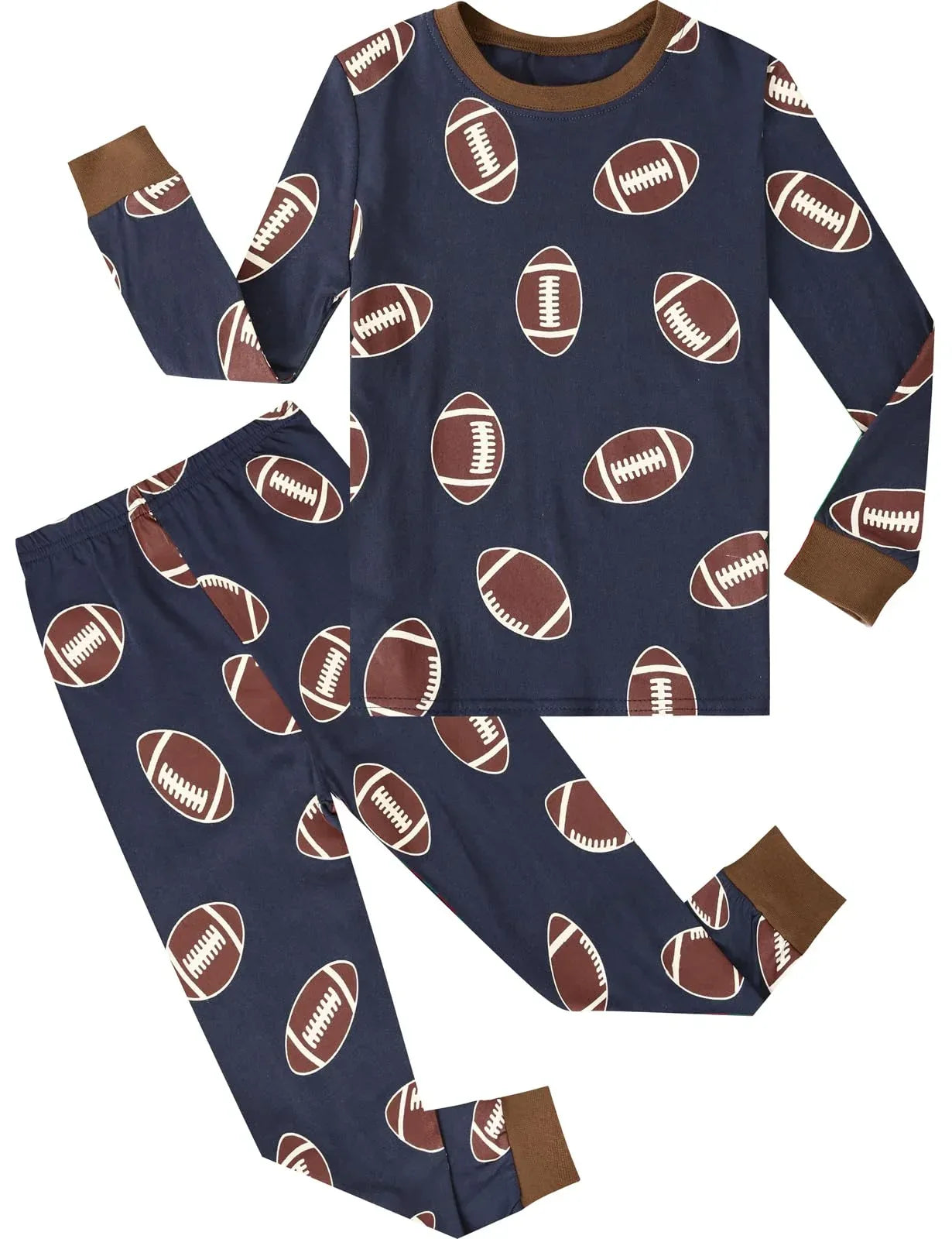 Premium Kids Football Pajama Set With Cotton Spandex For Ages 2 To 14 - ToylandEU
