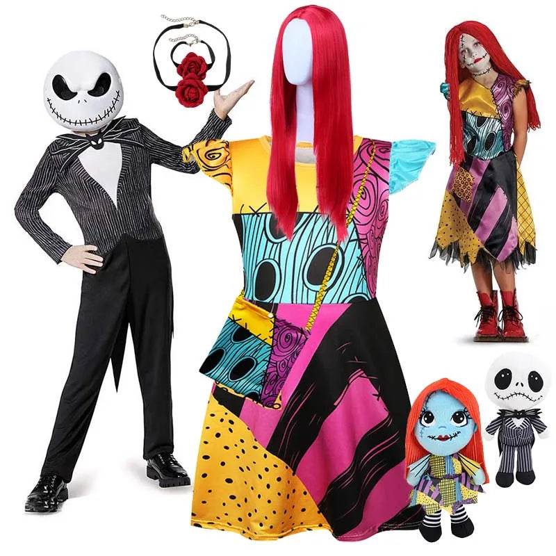 Premium Kids Halloween Costume Sally Dress For 7 To 13 - ToylandEU