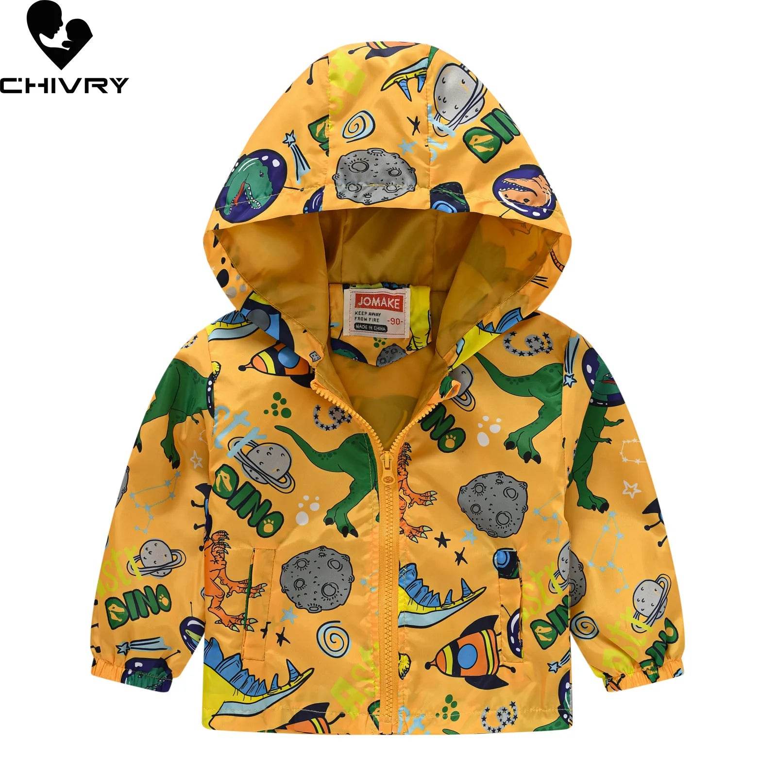 Premium Kids Jacket Cartoon Dinosaur Print For Kids - ToylandEU