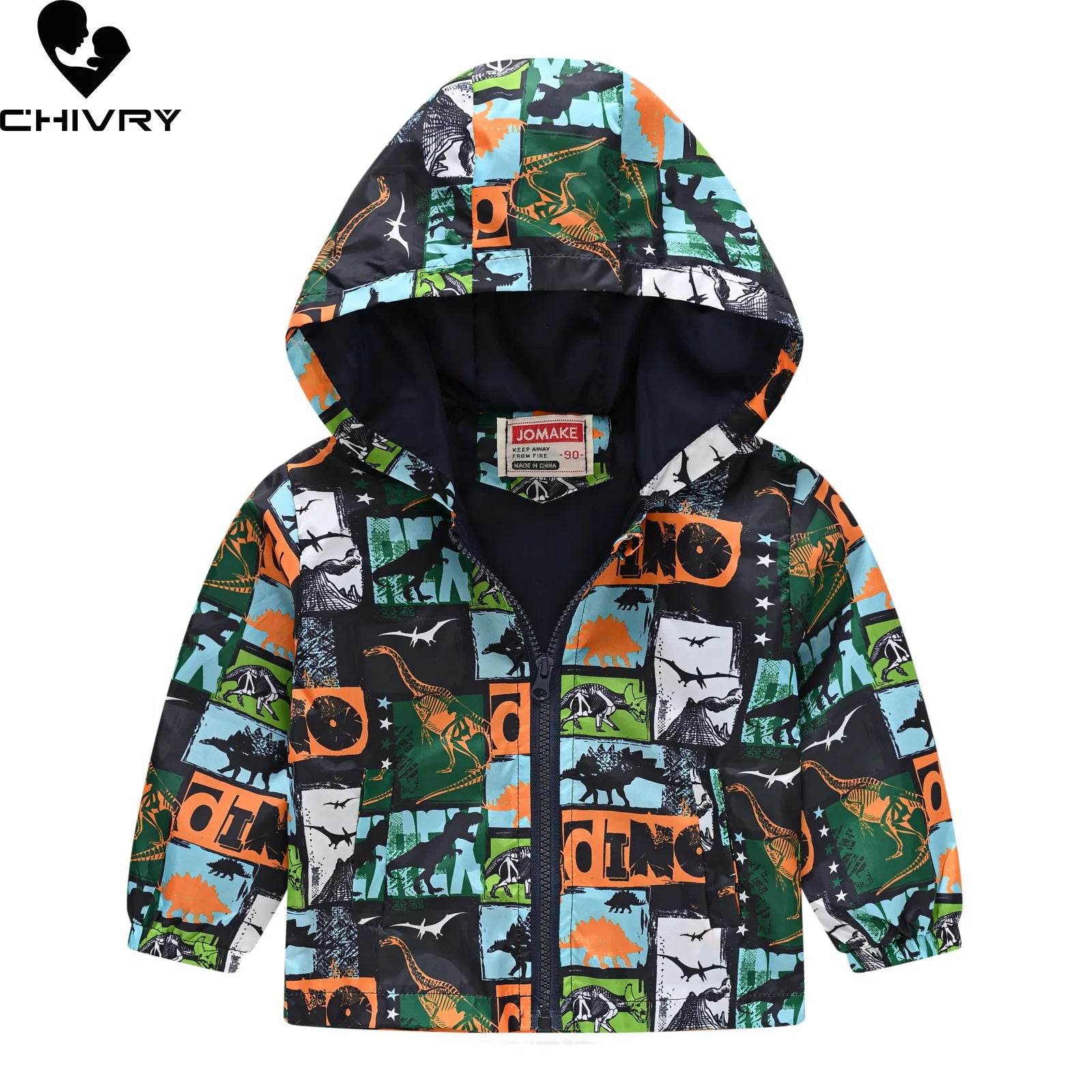Premium Kids Jacket Cartoon Dinosaur Print For Kids - ToylandEU