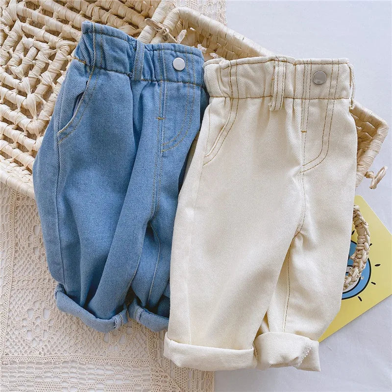 Premium Kids Jeans High Waist Comfort Fit For Boys And Girls Ages 9M To 4Y Autumn Spring - ToylandEU