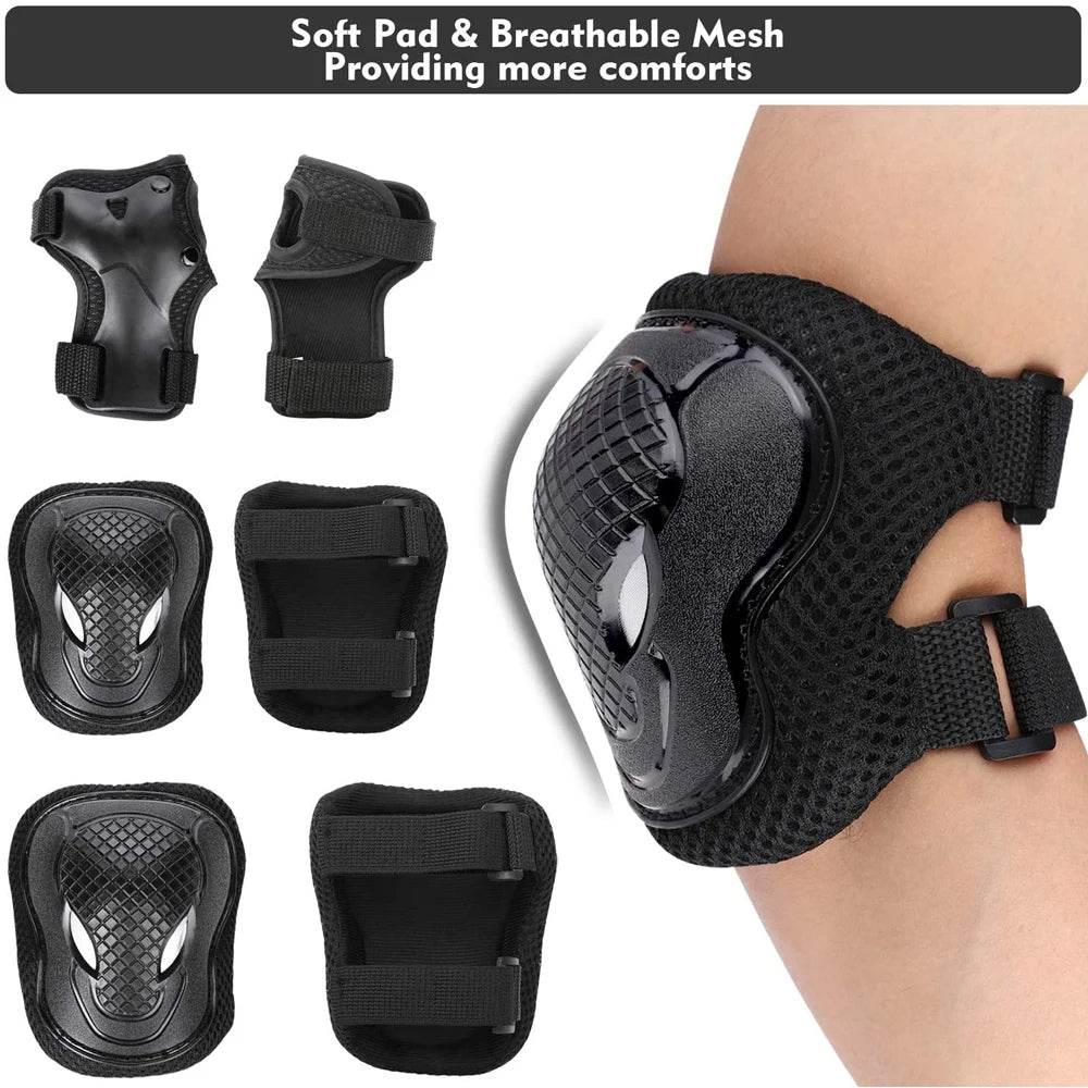 Premium Kids Knee Pads Elbow Guards 6Pcs For Cycling - ToylandEU