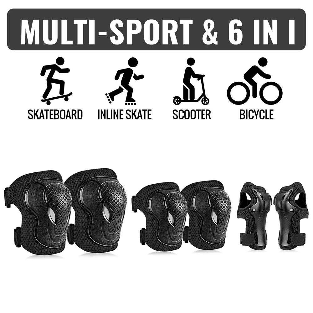 Premium Kids Knee Pads Elbow Guards 6Pcs For Cycling - ToylandEU