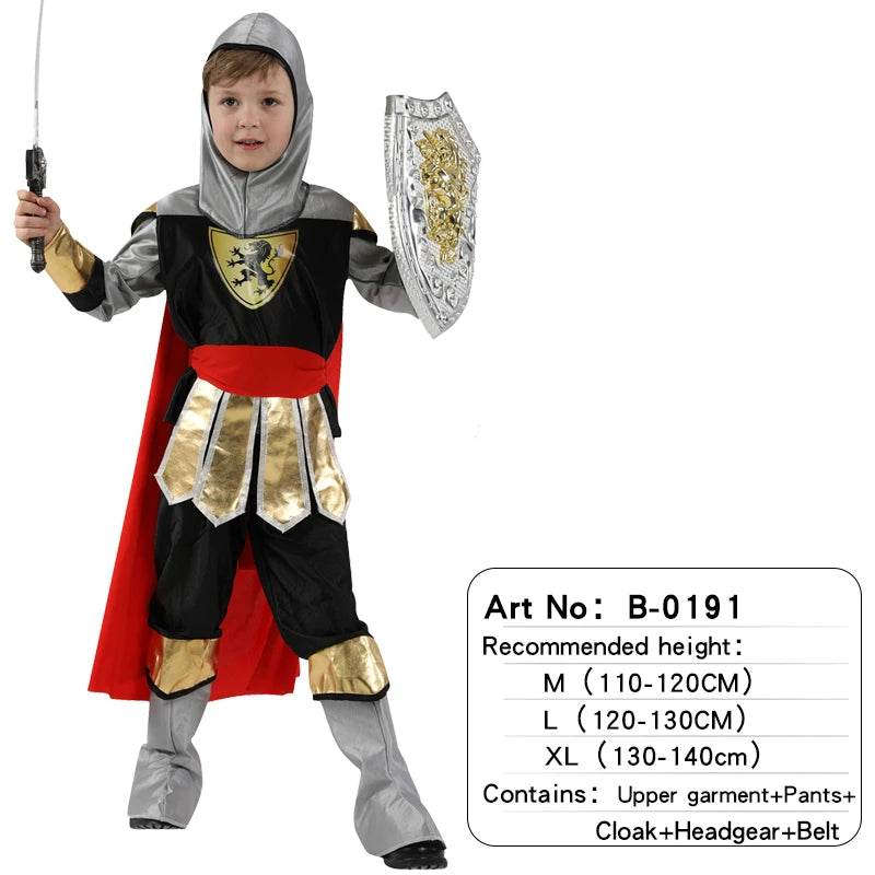 Premium Kids Knight Costume With Medieval Armor For Boys - ToylandEU