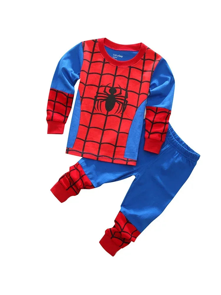 Premium Kids Pajamas Set Featuring Spiderman And Hulk Cartoon Long Sleeve Sleepwear Unisex Size 2 To 7T Free Shipping - ToylandEU