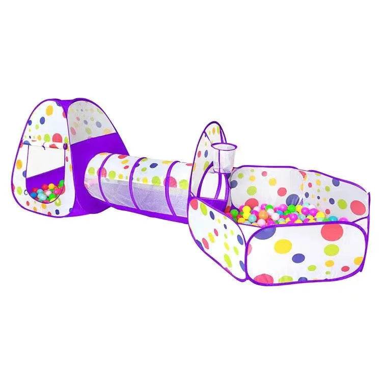 Premium Kids Play Tunnel Tent Set Ball Pit Hoop Indoor Use - ToylandEU