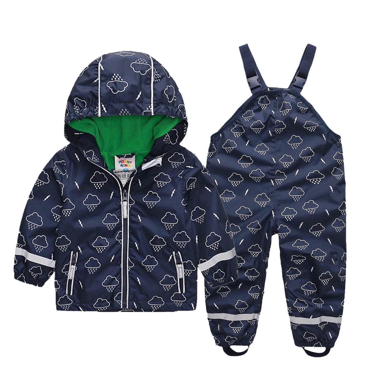 Premium Kids Raincoat Set Hooded Waterproof Unisex - ToylandEU