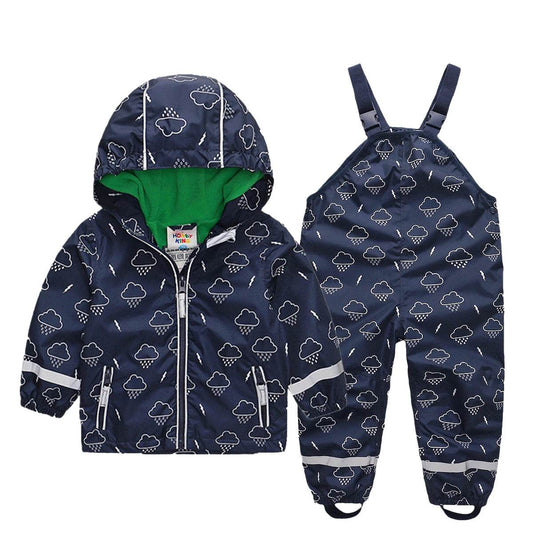 Premium Kids Raincoat Set Hooded Waterproof Unisex - ToylandEU