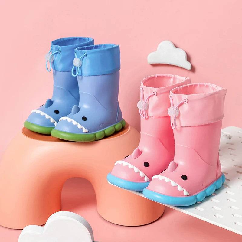 Premium Kids Shark Rain Boots With Elastic Band Unisex - ToylandEU