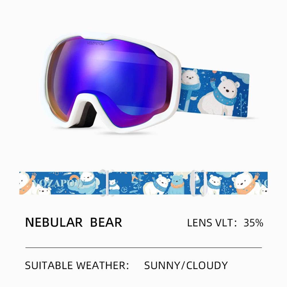 Premium Kids Ski Goggles Anti Fog Double Layer UV400 Snow - ToylandEU