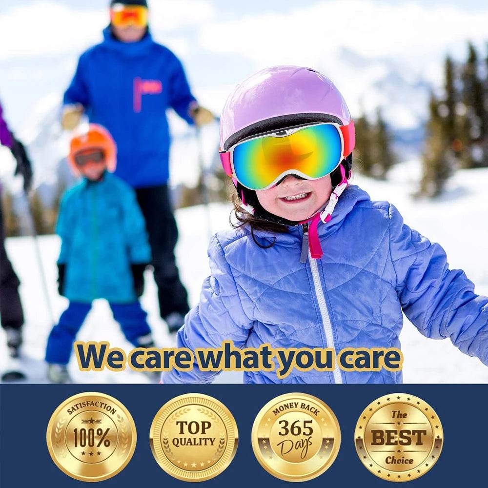 Premium Kids Ski Goggles Anti Fog UV400 For Ages 4 To 14 - ToylandEU