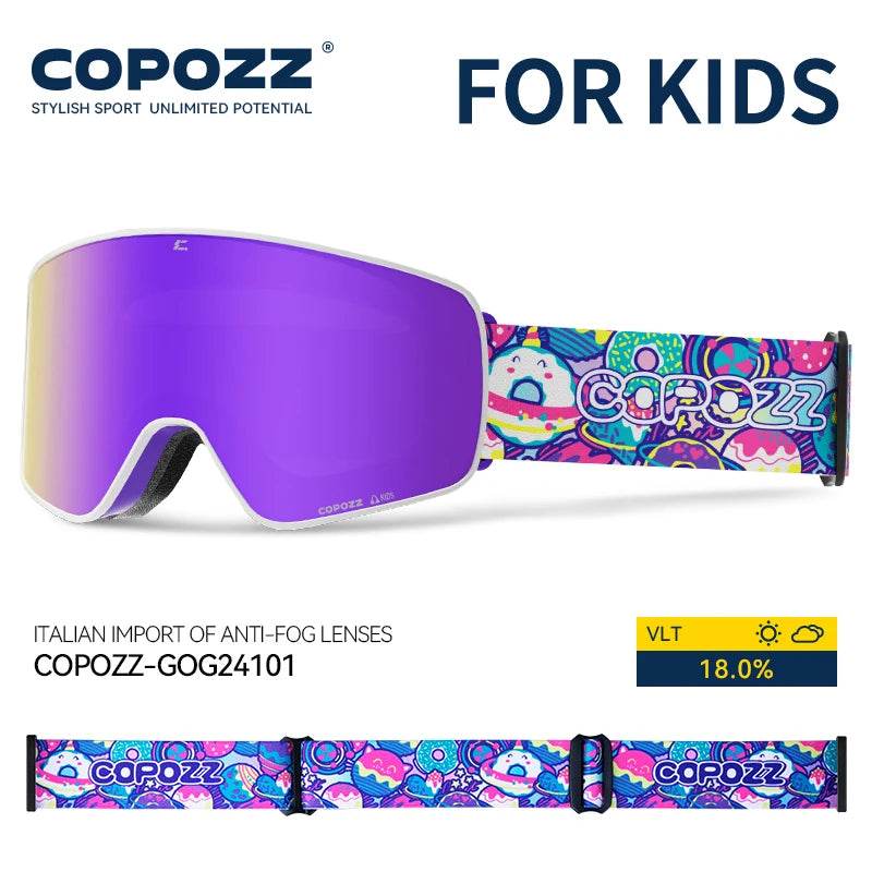 Premium Kids Ski Goggles Magnetic Cartoon UV400 For Kids - ToylandEU