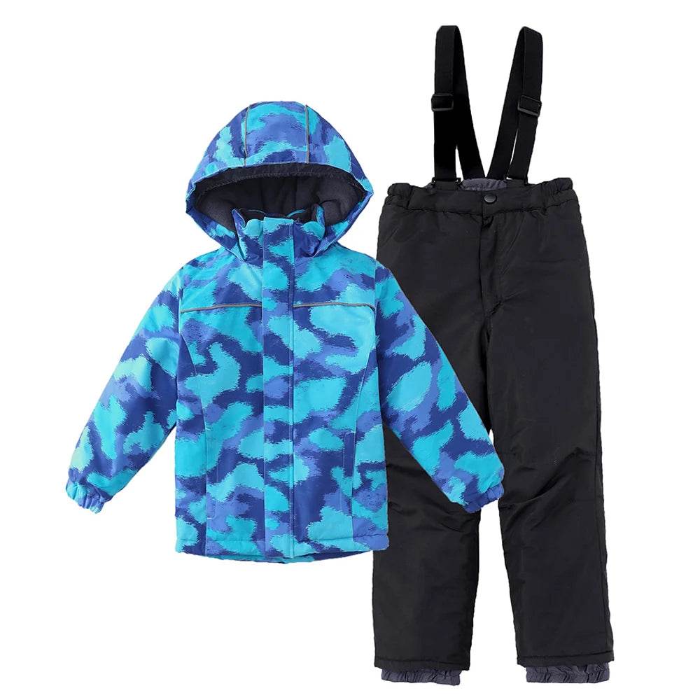 Premium Kids Ski Suit Set Hooded Waterproof Windproof Warm - ToylandEU