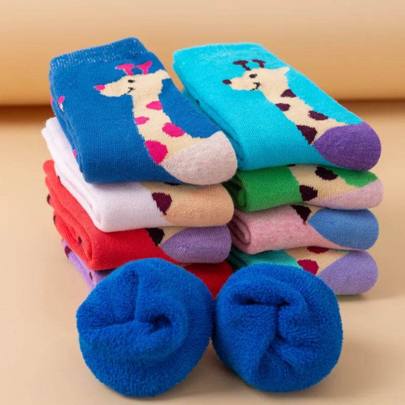 Premium Kids Socks Thick Winter Warm Cartoon Pattern Unisex - ToylandEU