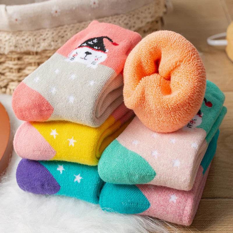 Premium Kids Socks Thick Winter Warm Cartoon Pattern Unisex - ToylandEU