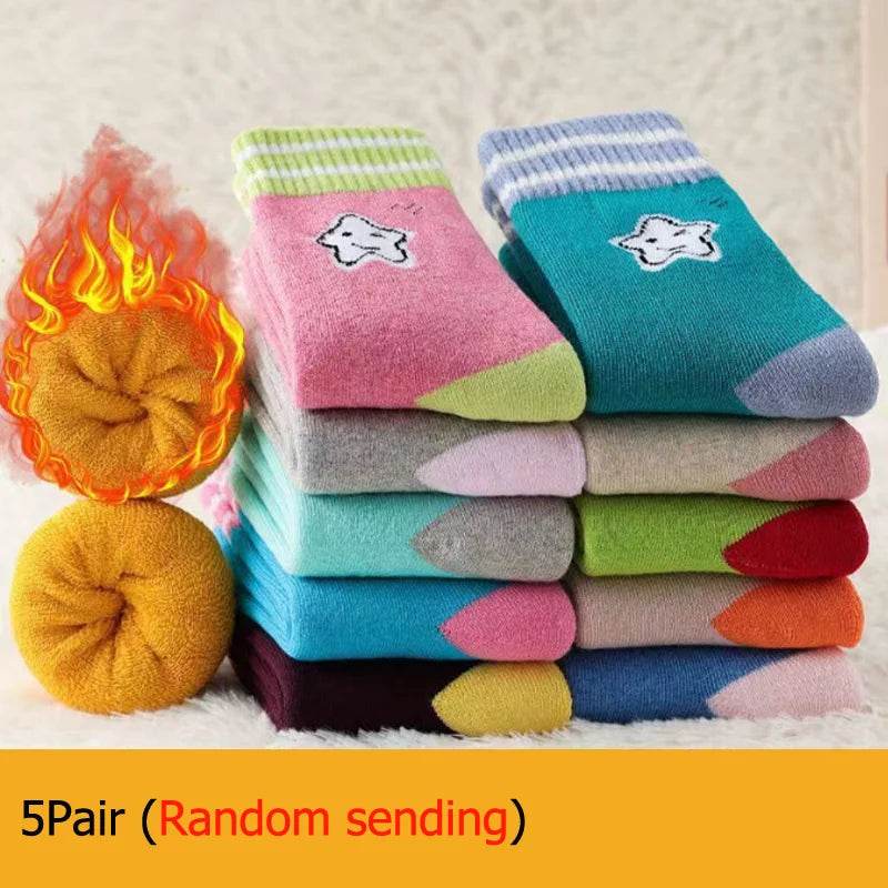 Premium Kids Socks Thick Winter Warm Cartoon Pattern Unisex - ToylandEU