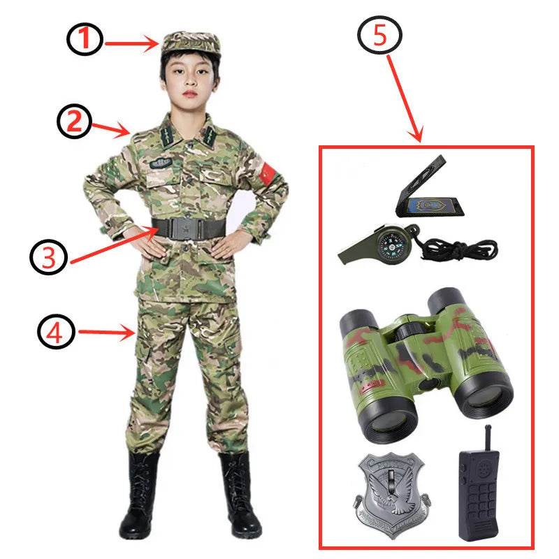 Premium Kids Soldier Costume Camouflage Sniper Kit For Boys - ToylandEU