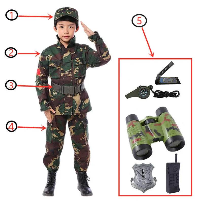 Premium Kids Soldier Costume Camouflage Sniper Kit For Boys - ToylandEU