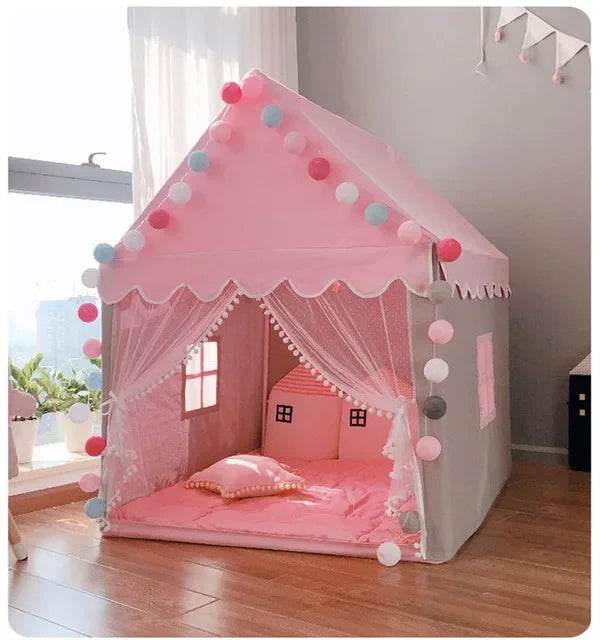 Premium Kids Tent Foldable Tipi Play House For Girls - ToylandEU