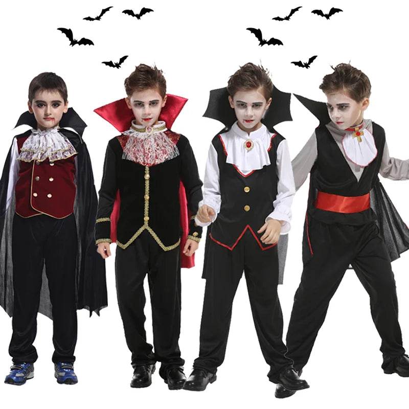 Premium Kids Vampire Costume Cloak Set for Halloween Cosplay - ToylandEU