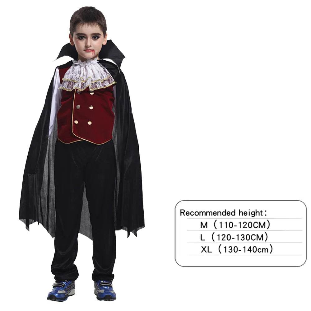 Premium Kids Vampire Costume Cloak Set for Halloween Cosplay - ToylandEU