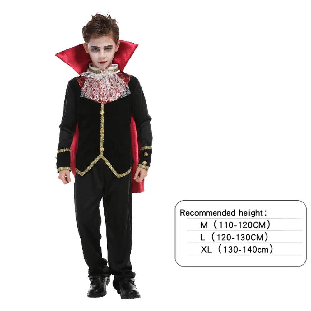 Premium Kids Vampire Costume Cloak Set for Halloween Cosplay - ToylandEU
