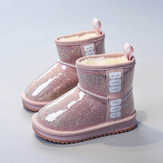 Premium Kids Winter Boots Waterproof Crystal Decor Girls - ToylandEU