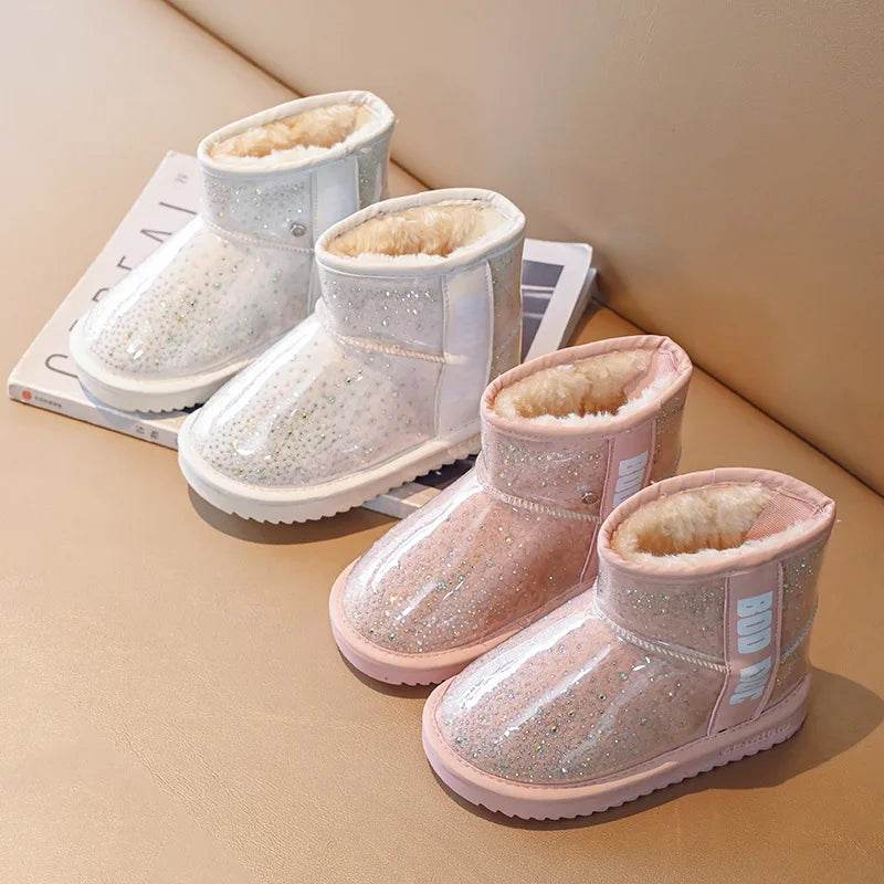 Premium Kids Winter Boots Waterproof Crystal Decor Girls - ToylandEU