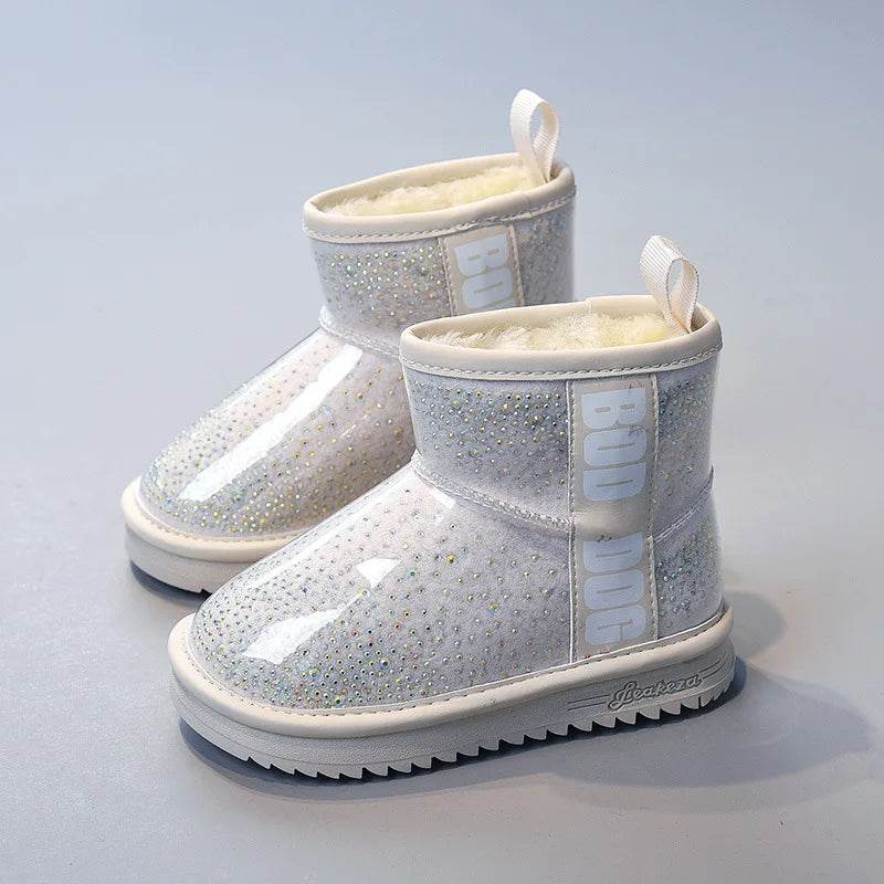 Premium Kids Winter Boots Waterproof Crystal Decor Girls - ToylandEU
