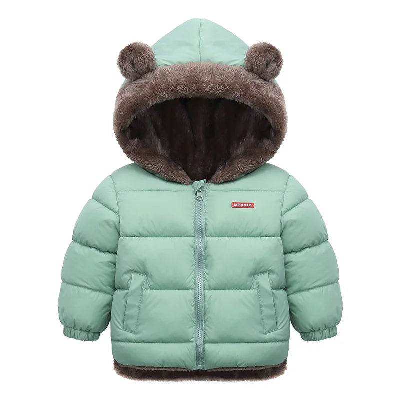 Premium Kids Winter Coat Lambwool Look Hooded Ears 2 6Y - ToylandEU