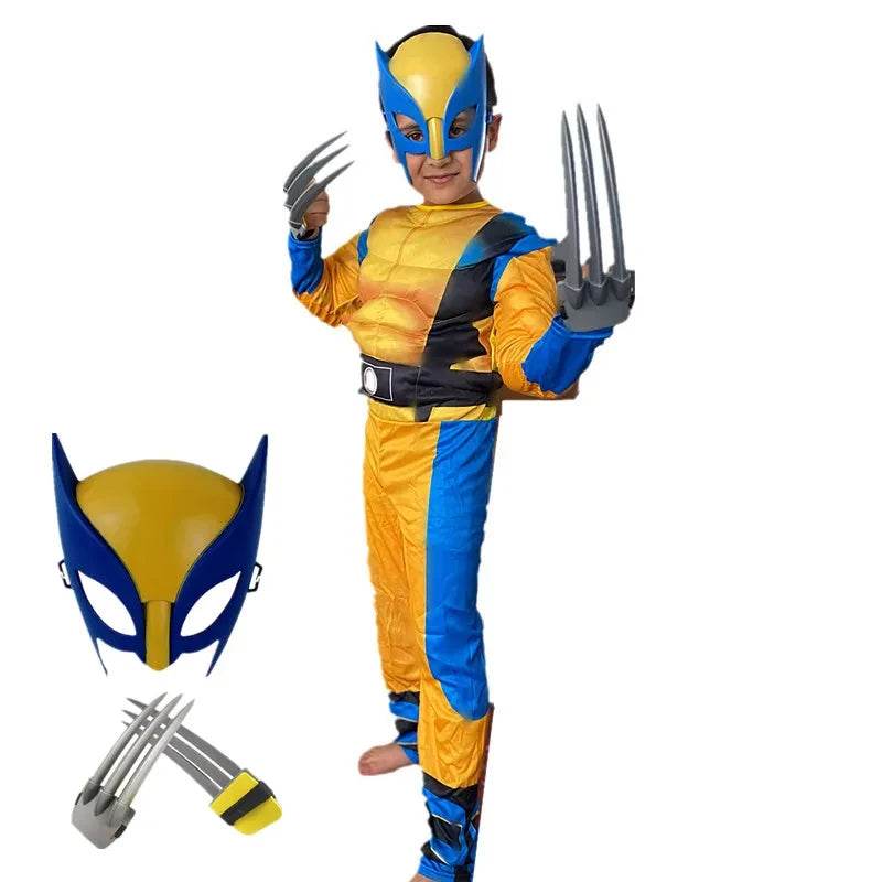 Premium Kids Wolverine Jumpsuit Costume Luxury Mask For Kids - ToylandEU