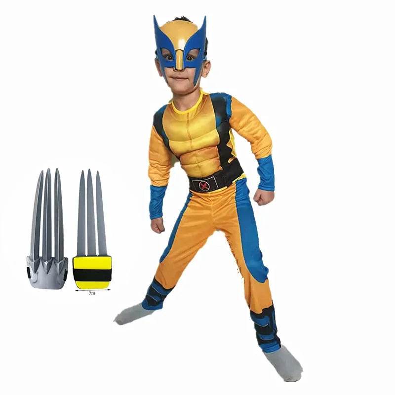 Premium Kids Wolverine Jumpsuit Costume Luxury Mask For Kids - ToylandEU