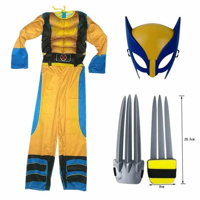 Premium Kids Wolverine Jumpsuit Costume Luxury Mask For Kids - ToylandEU