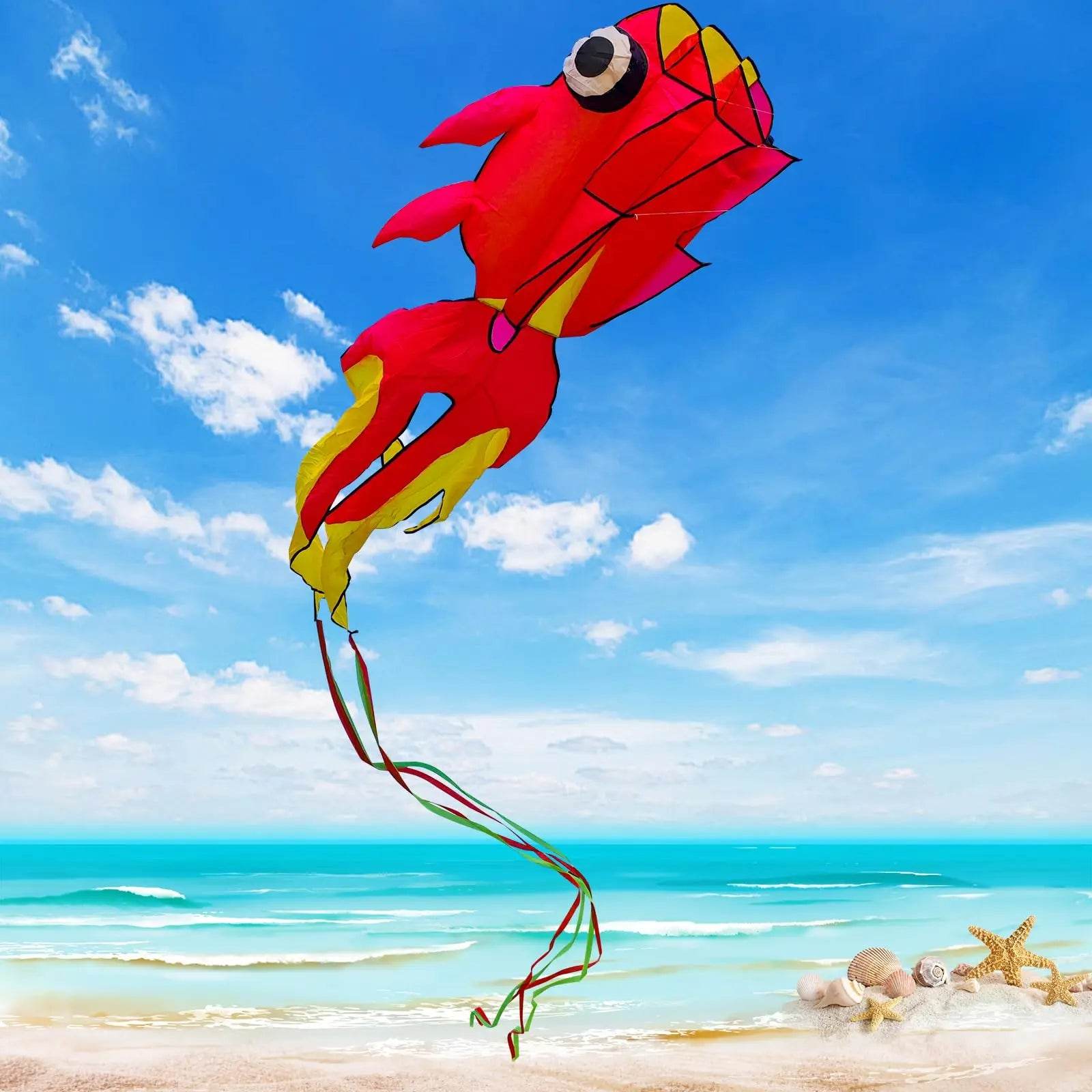 Premium Kite 3D Goldfish Frameless For Beach Family Fun - ToylandEU