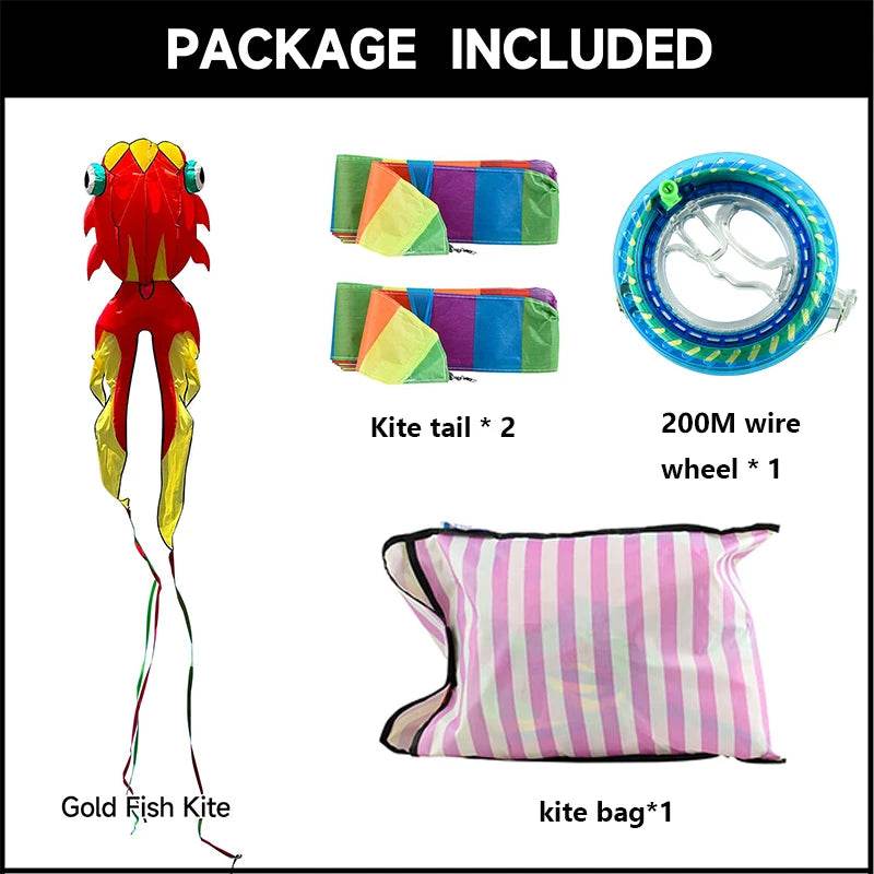 Premium Kite 3D Goldfish Frameless For Beach Family Fun - ToylandEU