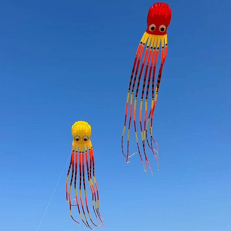 Premium Kite 3D Octopus Design 8 Tubes Colorful Tail Beach - ToylandEU