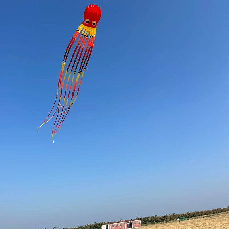 Premium Kite 3D Octopus Design 8 Tubes Colorful Tail Beach - ToylandEU