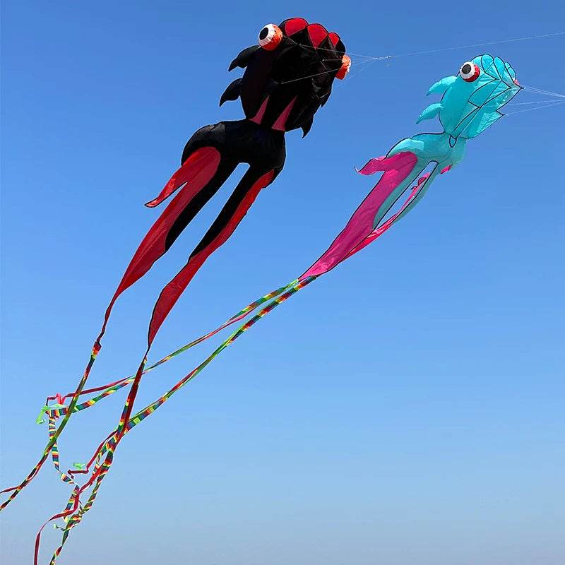 Premium Kite 3D Soft Goldfish 10M Easy To Fly Outdoor Beach - ToylandEU