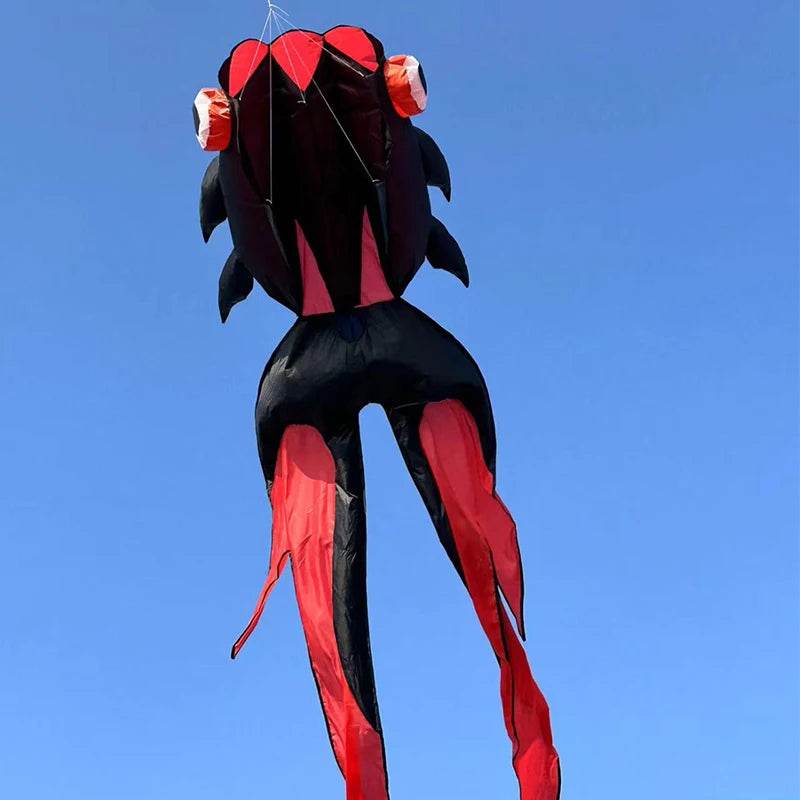 Premium Kite 3D Soft Goldfish 10M Easy To Fly Outdoor Beach - ToylandEU