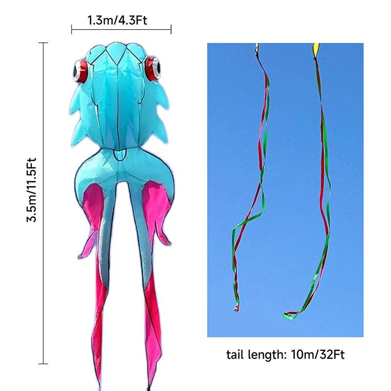 Premium Kite Blue 3D Soft Goldfish For Outdoor Beach Fun - ToylandEU