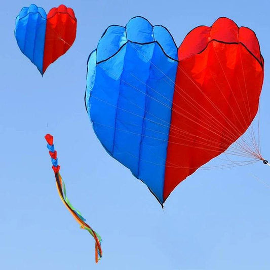 Premium Kite Heart Shaped 3D 5.5M With Long Tail Beach Fun - ToylandEU