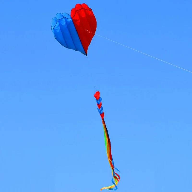 Premium Kite Heart Shaped 3D 5.5M With Long Tail Beach Fun - ToylandEU
