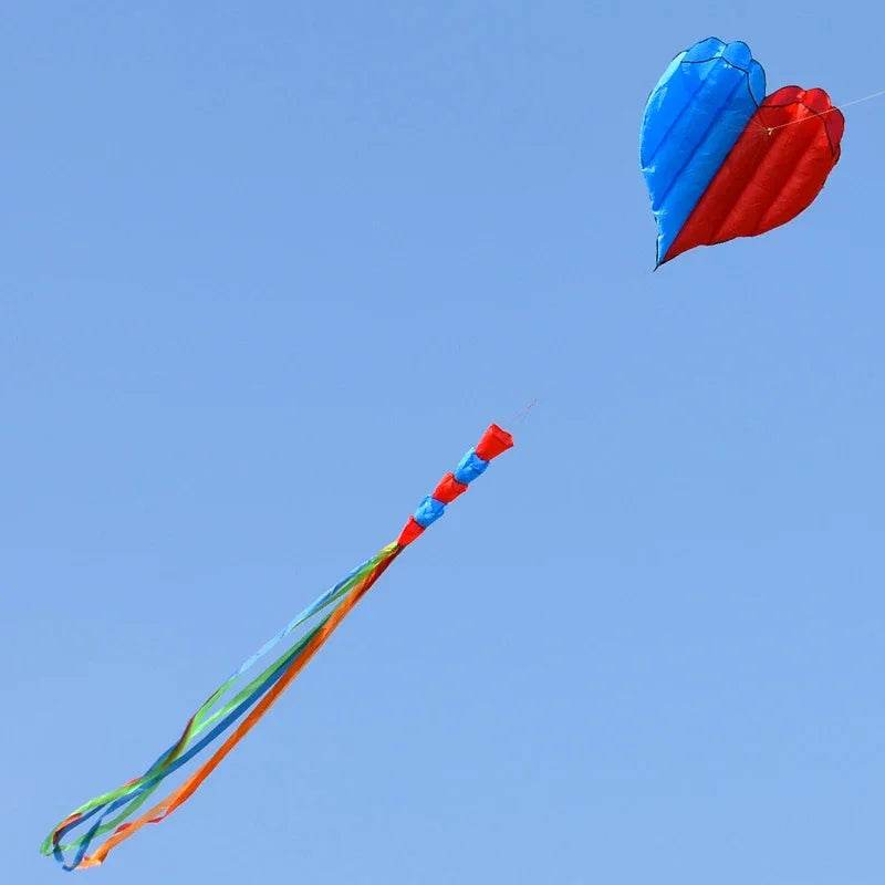 Premium Kite Heart Shaped 3D 5.5M With Long Tail Beach Fun - ToylandEU