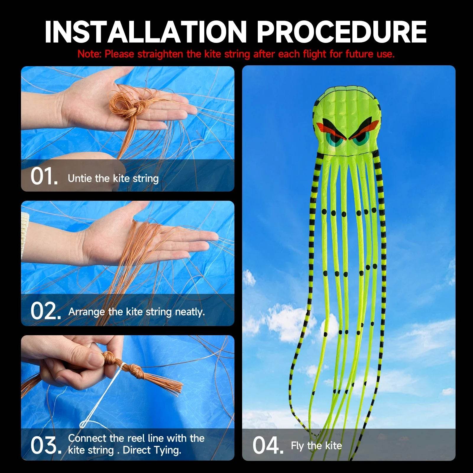 Premium Kite Octopus Large 3D Inflatable Beach Fun for Kids - ToylandEU