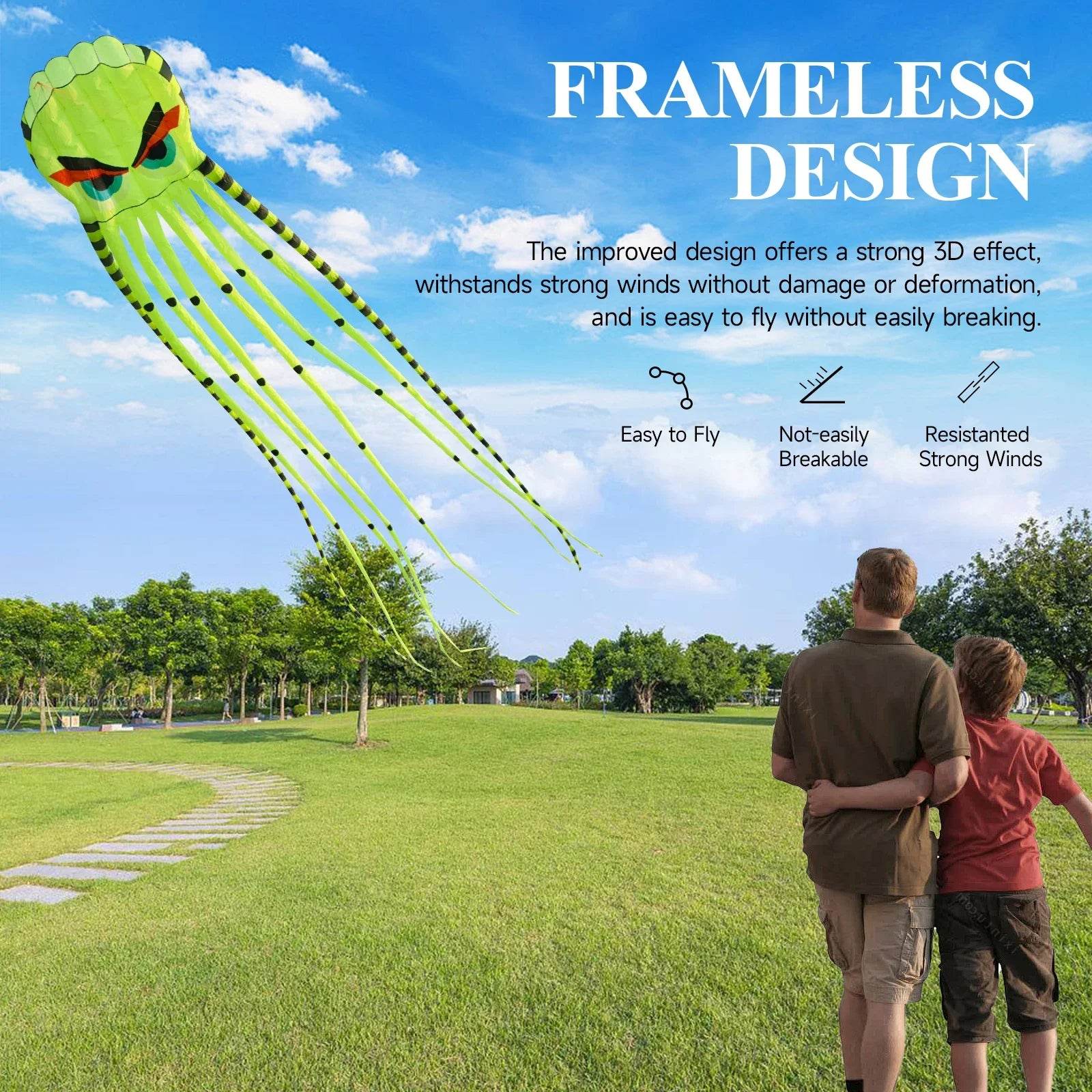 Premium Kite Octopus Large 3D Inflatable Beach Fun for Kids - ToylandEU